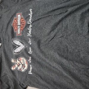 Custom made Harley-Davidson tee.